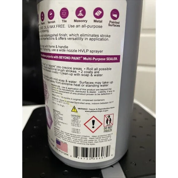 Set of 2 Beyond Paint Pewter 1 Quart All-In-One Cabinet Countertop paint - Picture 5 of 7